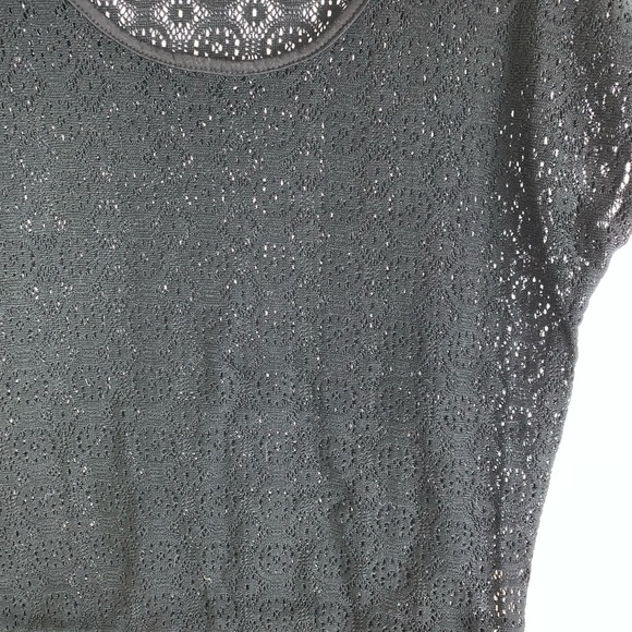 🌈5/$25🌈 EUC Rhapsody black lace see thru top M - Picture 2 of 7